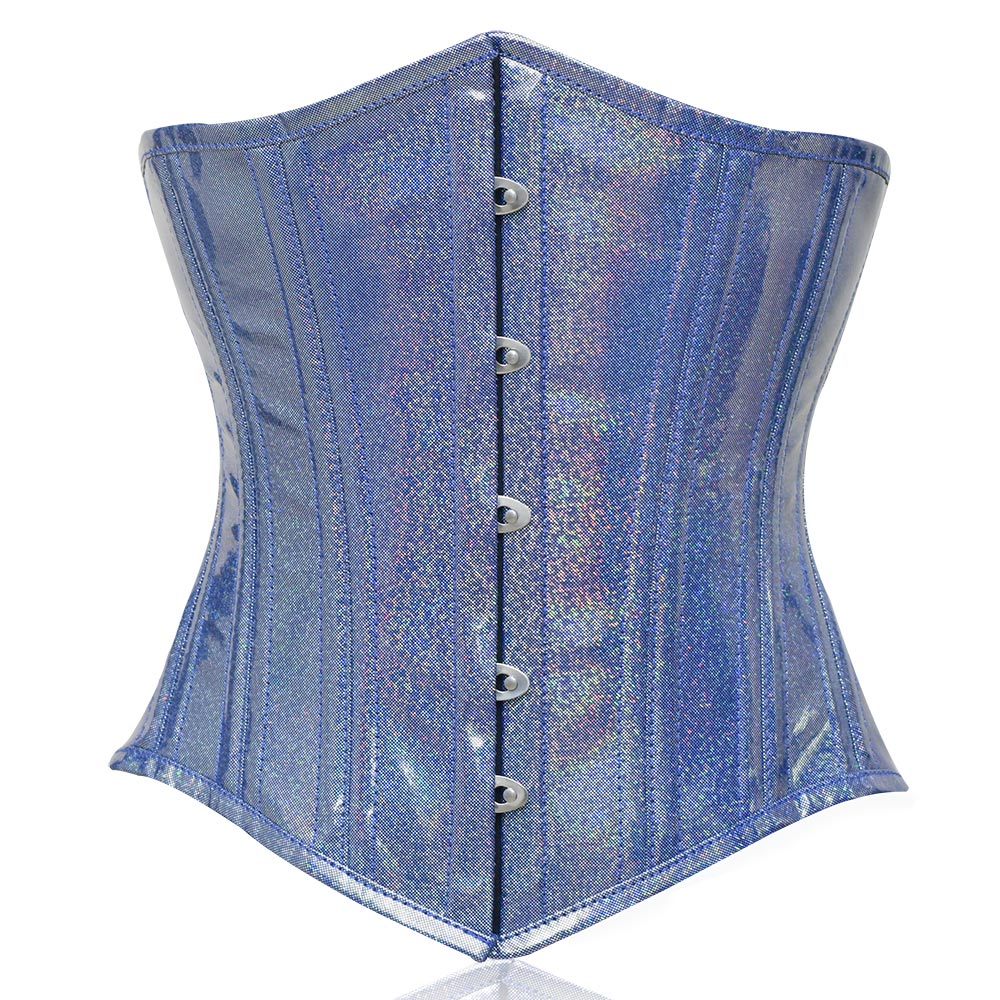 Light Blue Shiny corset - Lacemade Corset