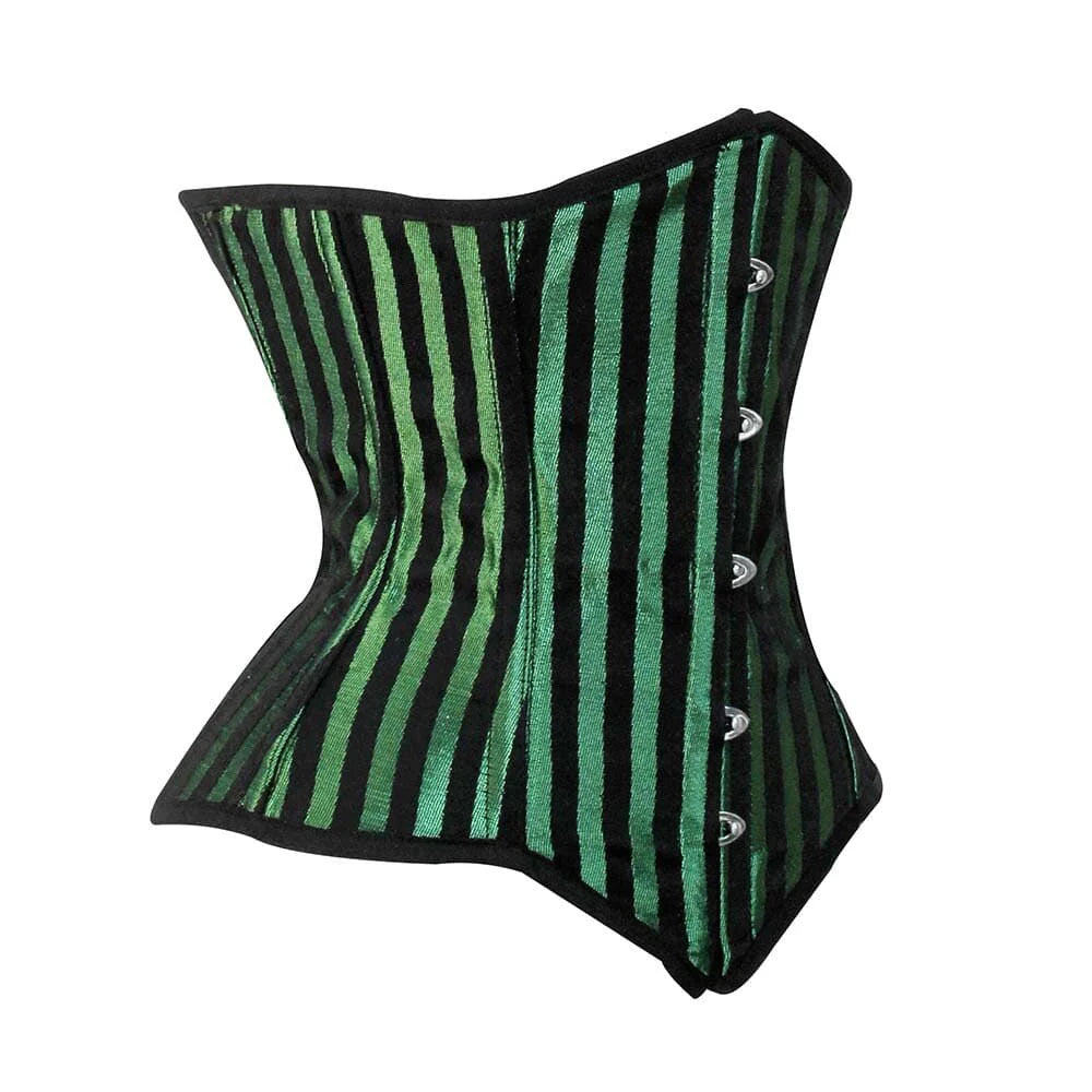 Green  Under bust Lacemade corset