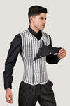 Brocade Men corset vest 