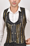 Golden Line Brocade Corset Vest