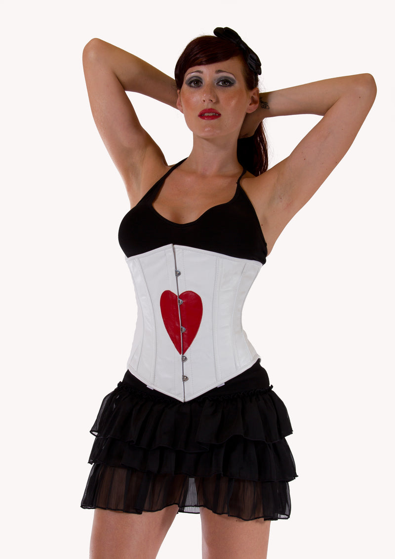 Heart corset top - Under Bust Steel Boned Corset