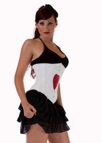 Heart corset top - Under Bust Steel Boned Corset