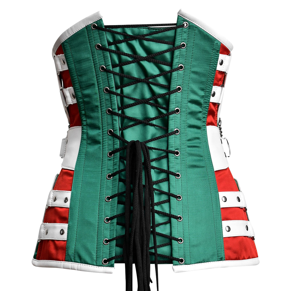 Multi Color Steampunk corset Top - Laced Corset