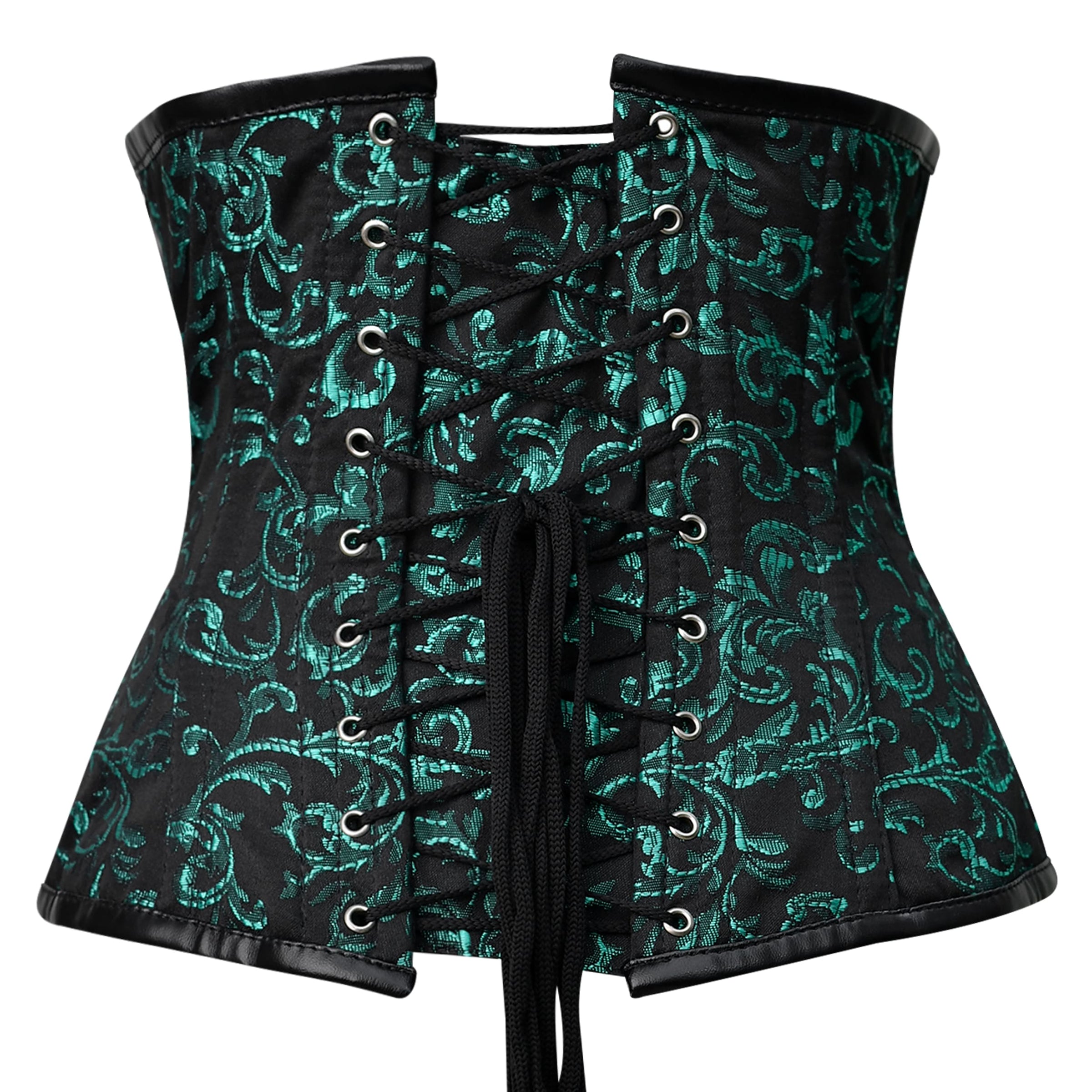 Steampunk Green Brocade Corset Top