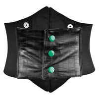 Short Torso Black Corset Belt