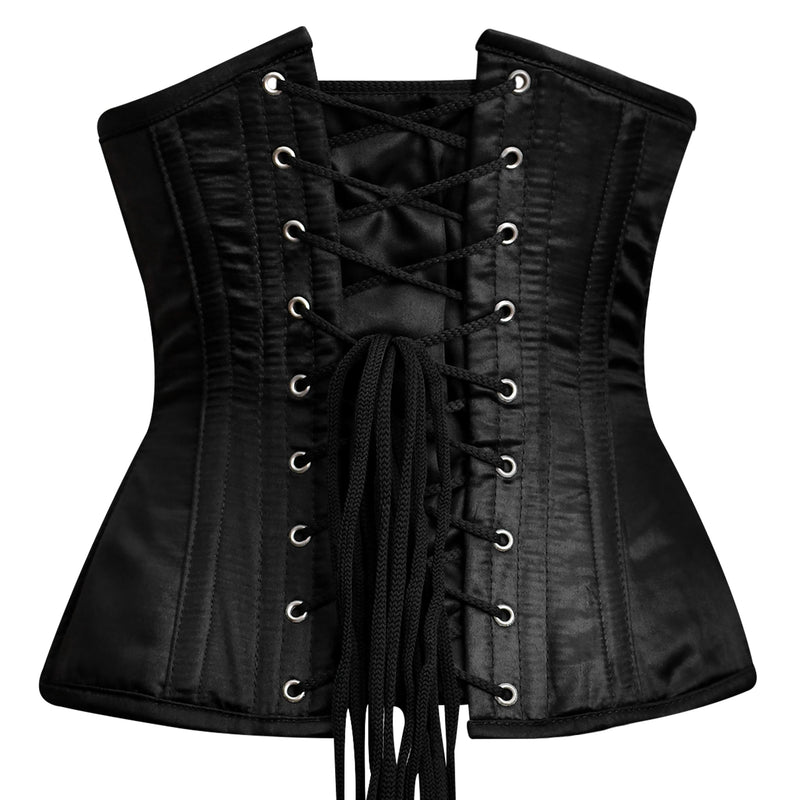 Black Satin Corset Top