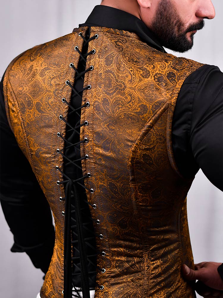 Male corset vest