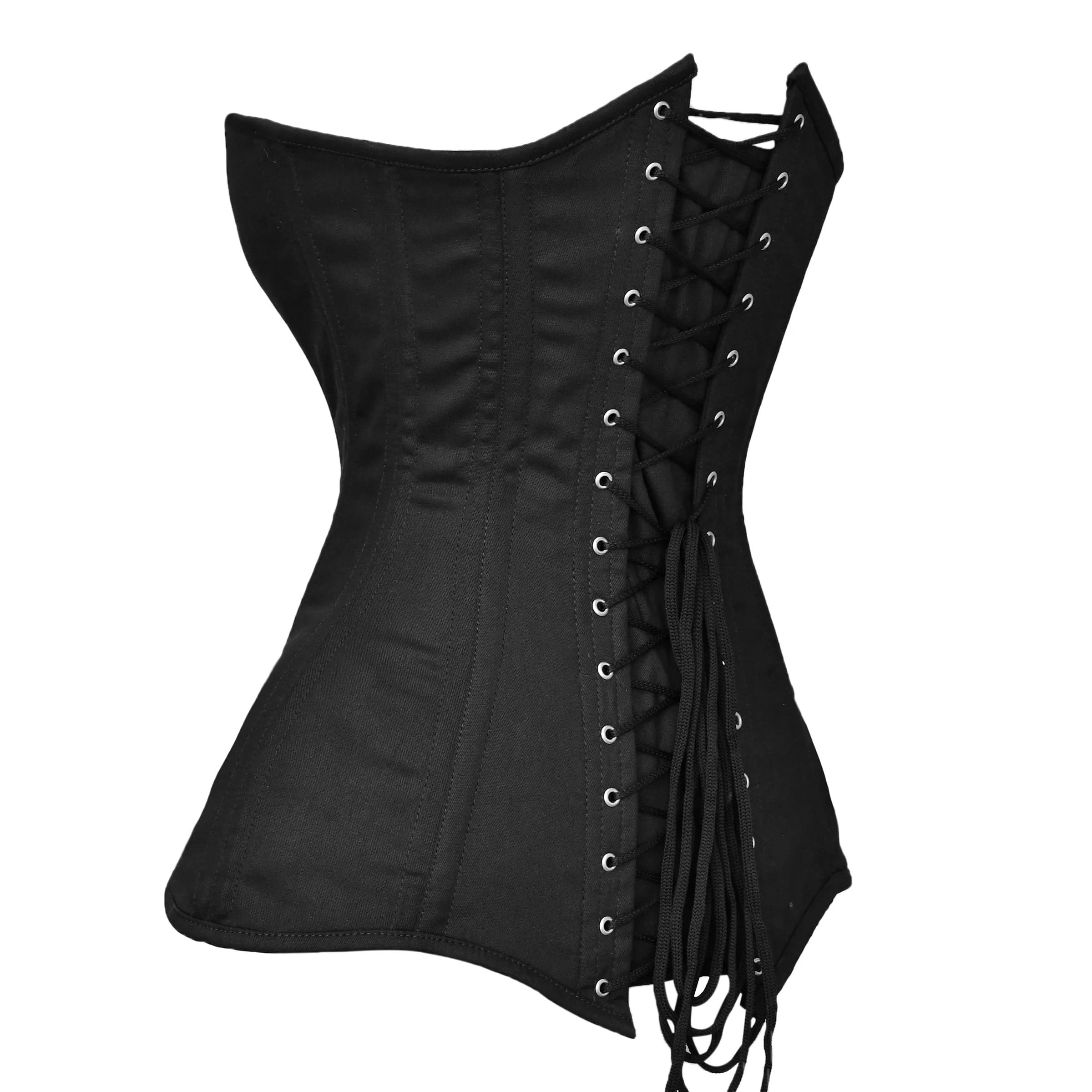 Halfbust velvet steel-boned authentic heavy corset for tight
