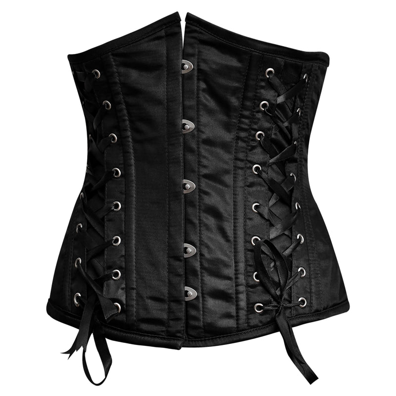 Black Satin Corset Top