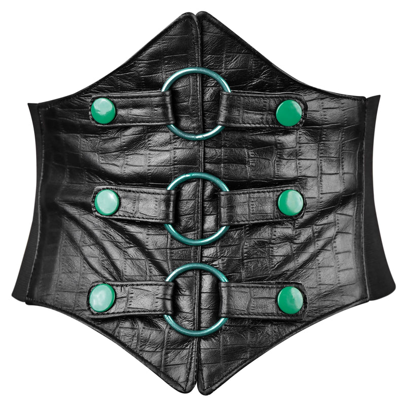 Short Torso Black Corset Belt