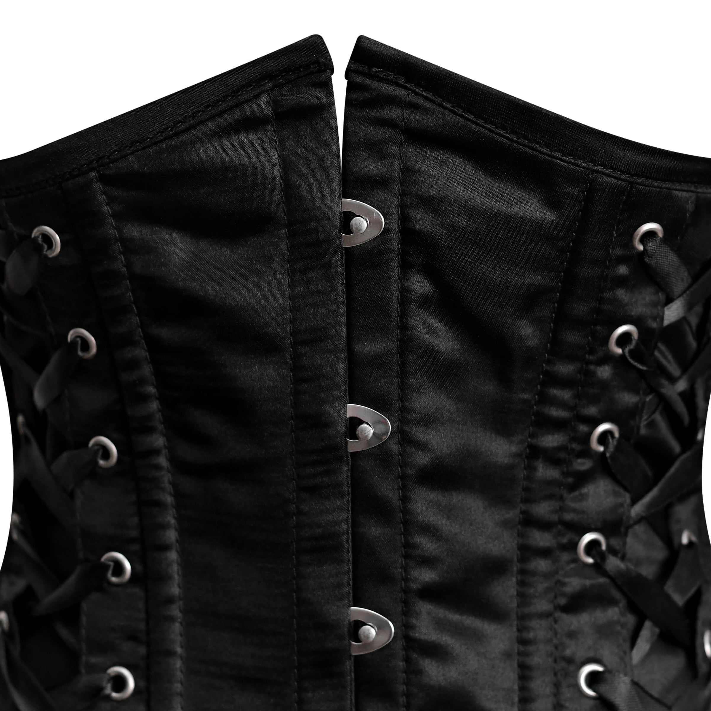 Black Satin Corset Top