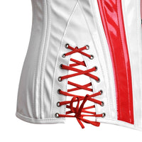 Red and white corset