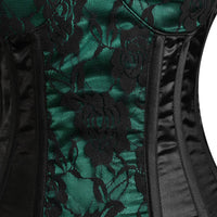 Green and Black corset top