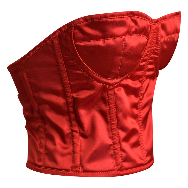 Red Satin corset top