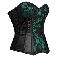 Green and Black corset top