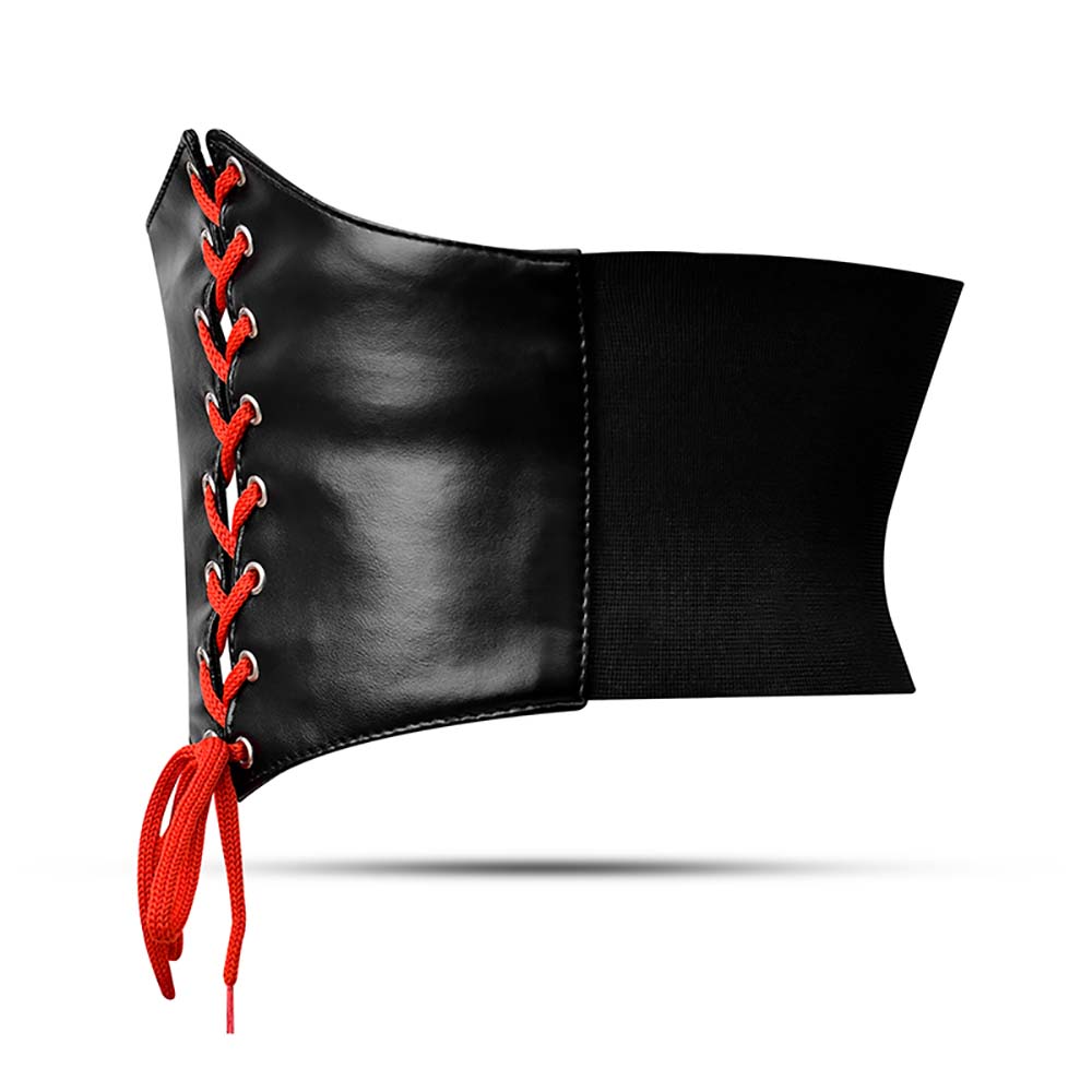 Red and black underbust corset - Short torso Waist Trainer – Miss