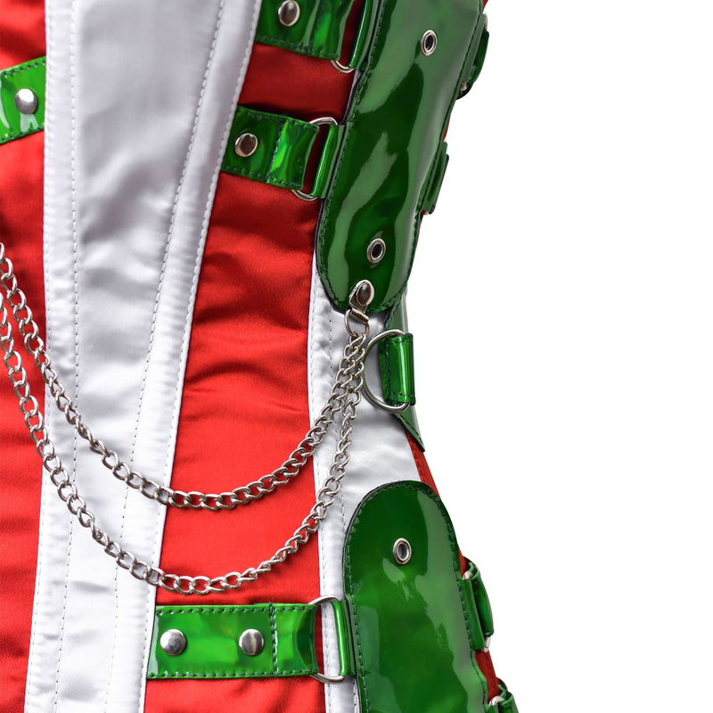 Multi Color Steampunk corset Top - Laced Corset