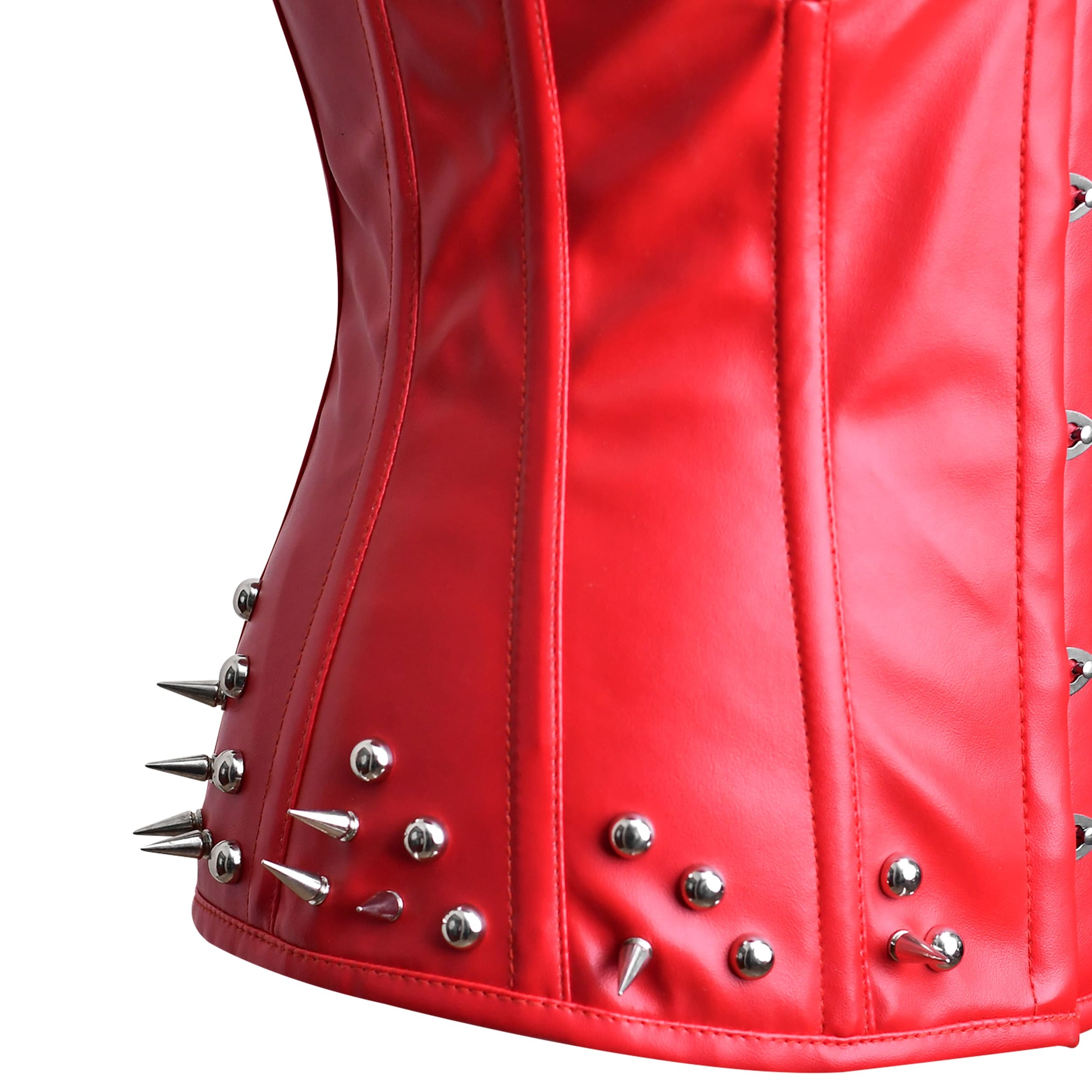 Red Leather corset Top