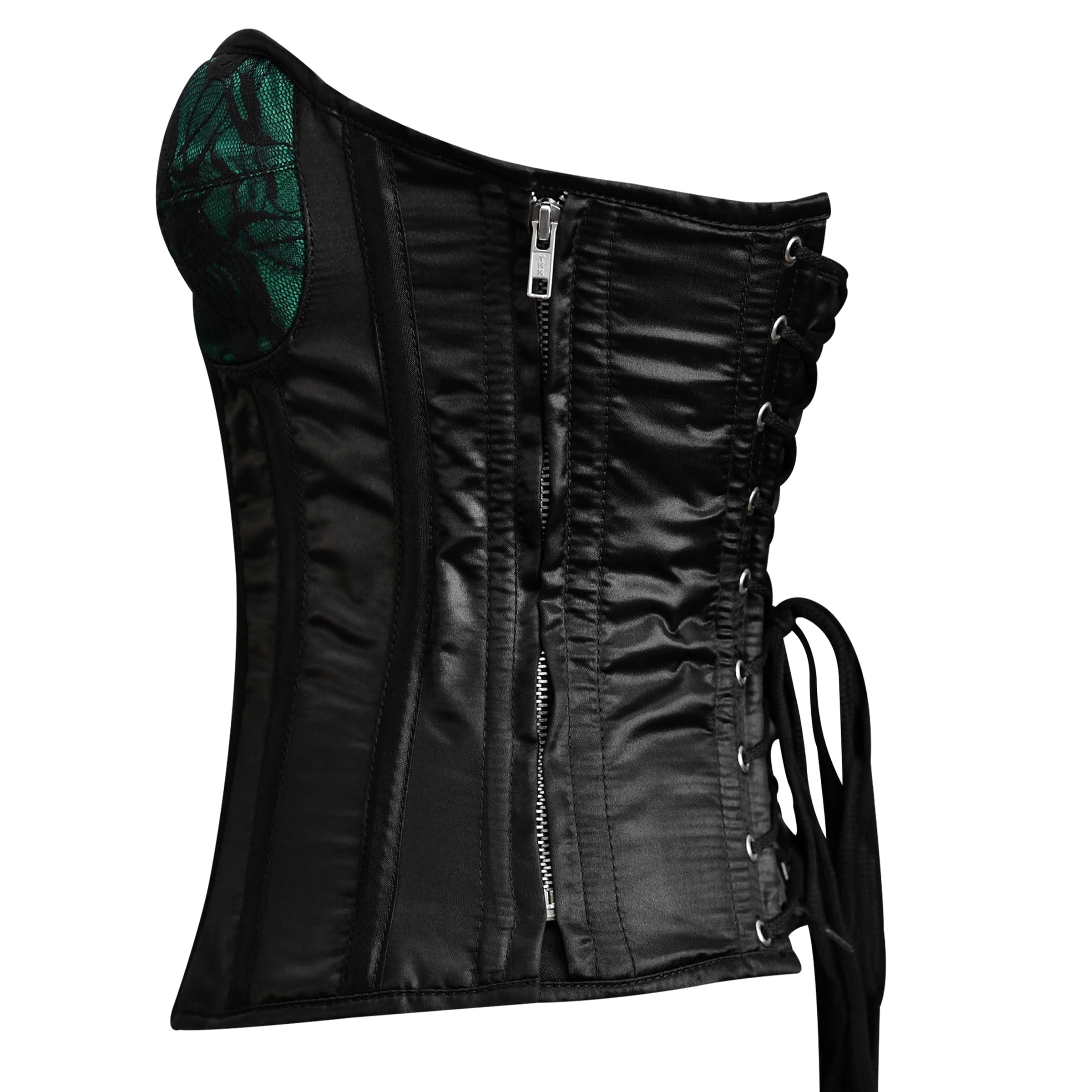 Green and Black corset top