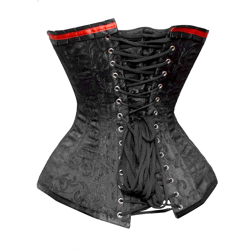 Red and Black corset top - OverBust Corset – Miss Leather Online